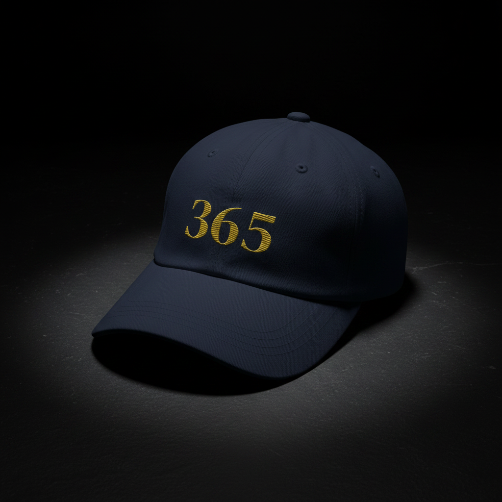 365 Cap Navy — Flat Lay