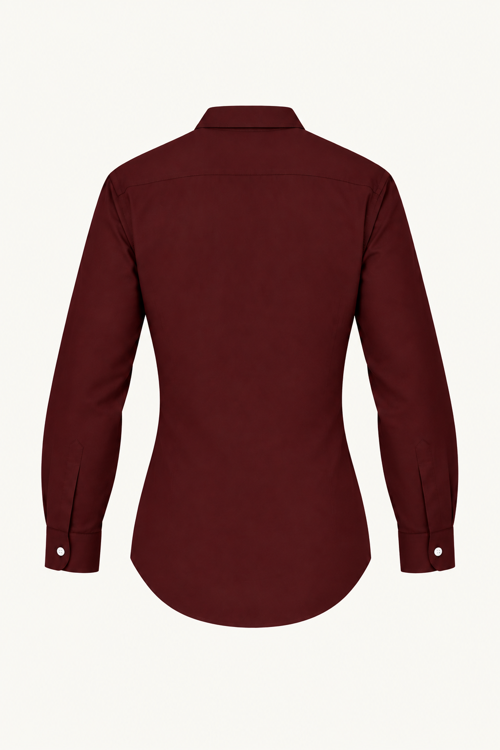 Camisa borgoña entallada, trasero