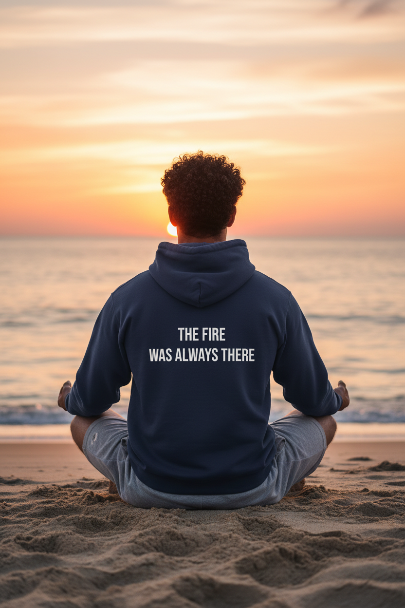 Inner Fire navy masculino meditando
