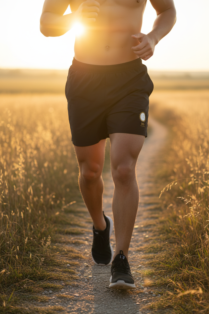 Masculino cintura-rodilla campo dorado