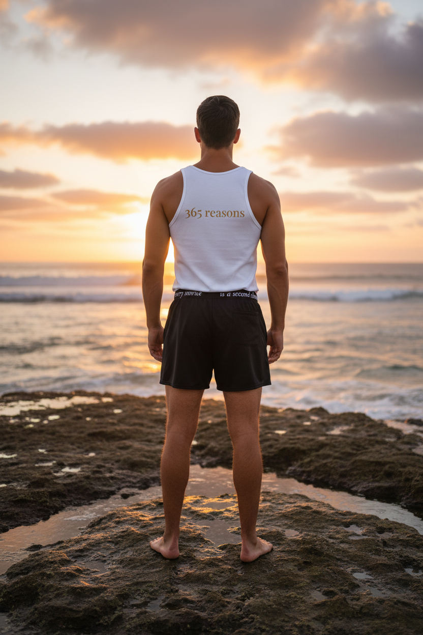 Masculino natural cuerpo entero trasera